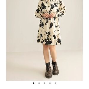 Floral Print Long Sleeve Dress